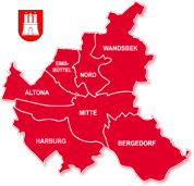 Karte Stadtteile Hamburg